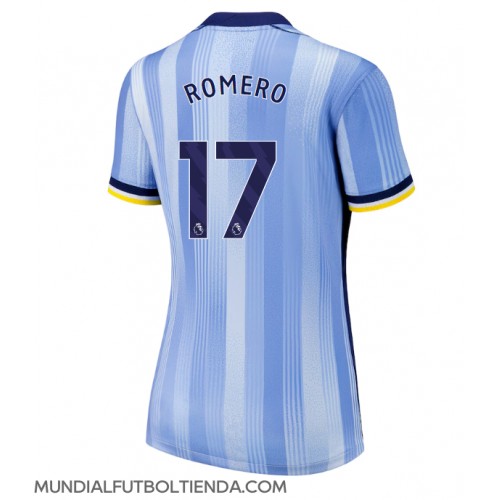 Camiseta Tottenham Hotspur Cristian Romero #17 Segunda Equipación Replica 2024-25 para mujer mangas cortas